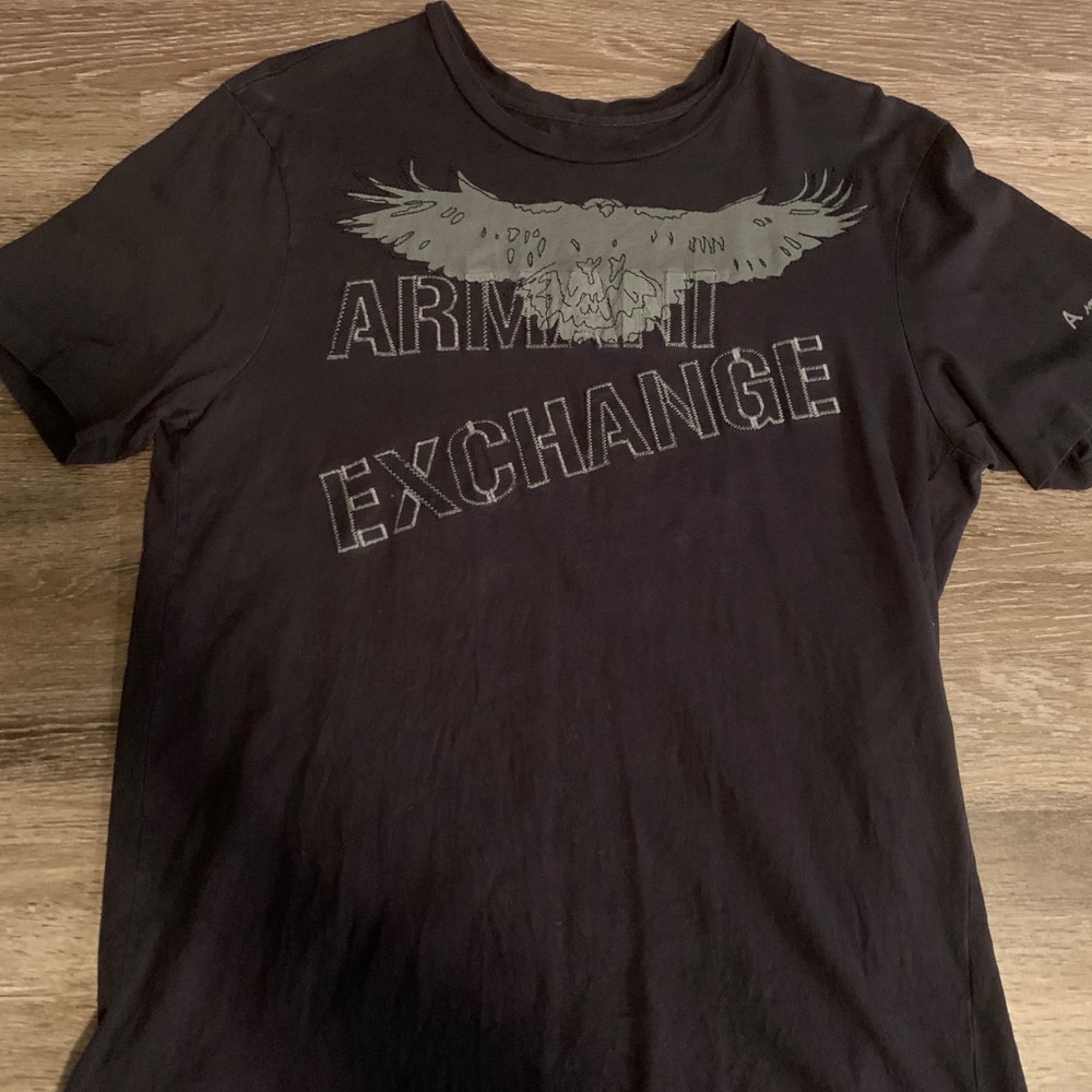 Armani Exchange - Black/Gray Eagle Tee